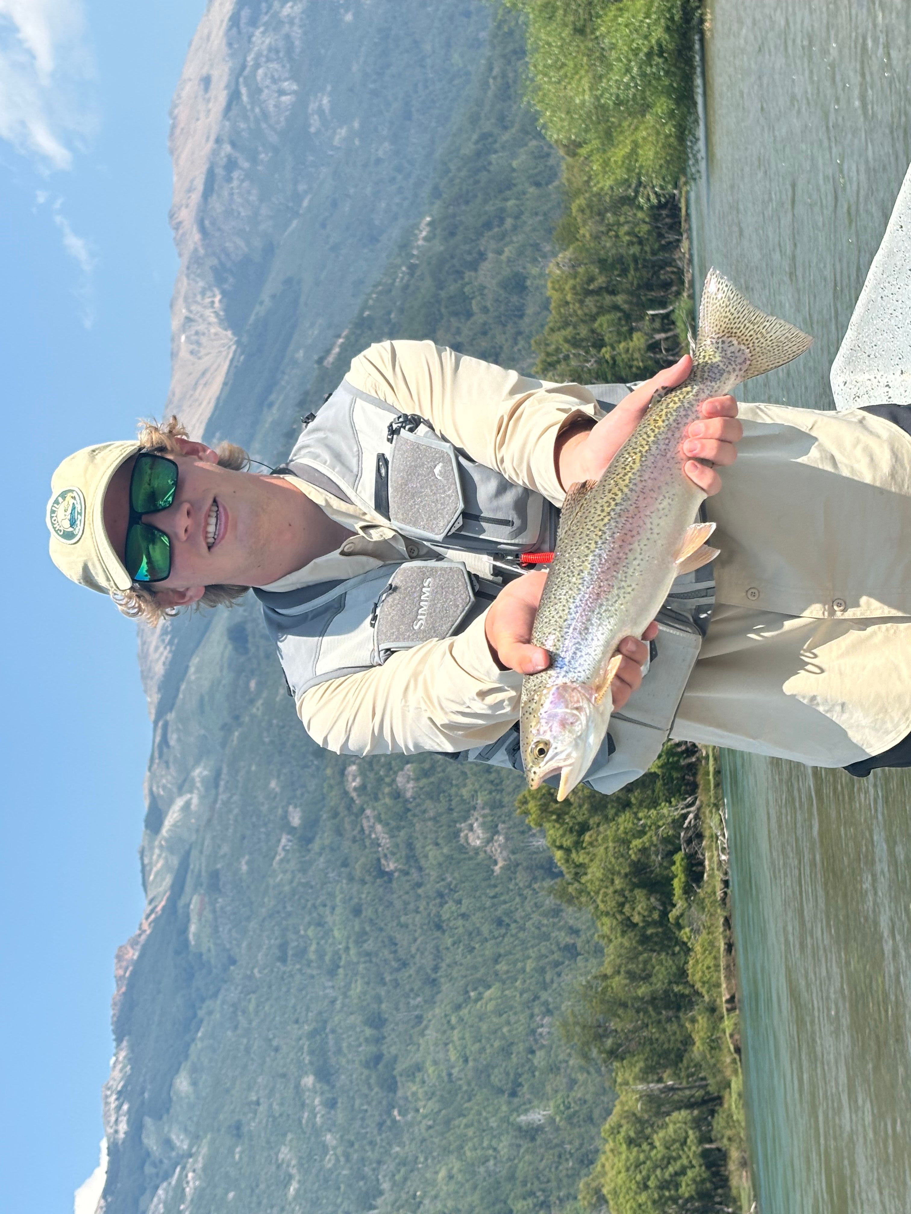 Will Crane with a Colorado rainbow trout